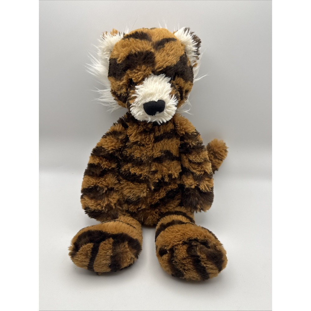 Jellycat WUMBER Tiger Orange Black White Plush RARE Retired Clean! Very Rare